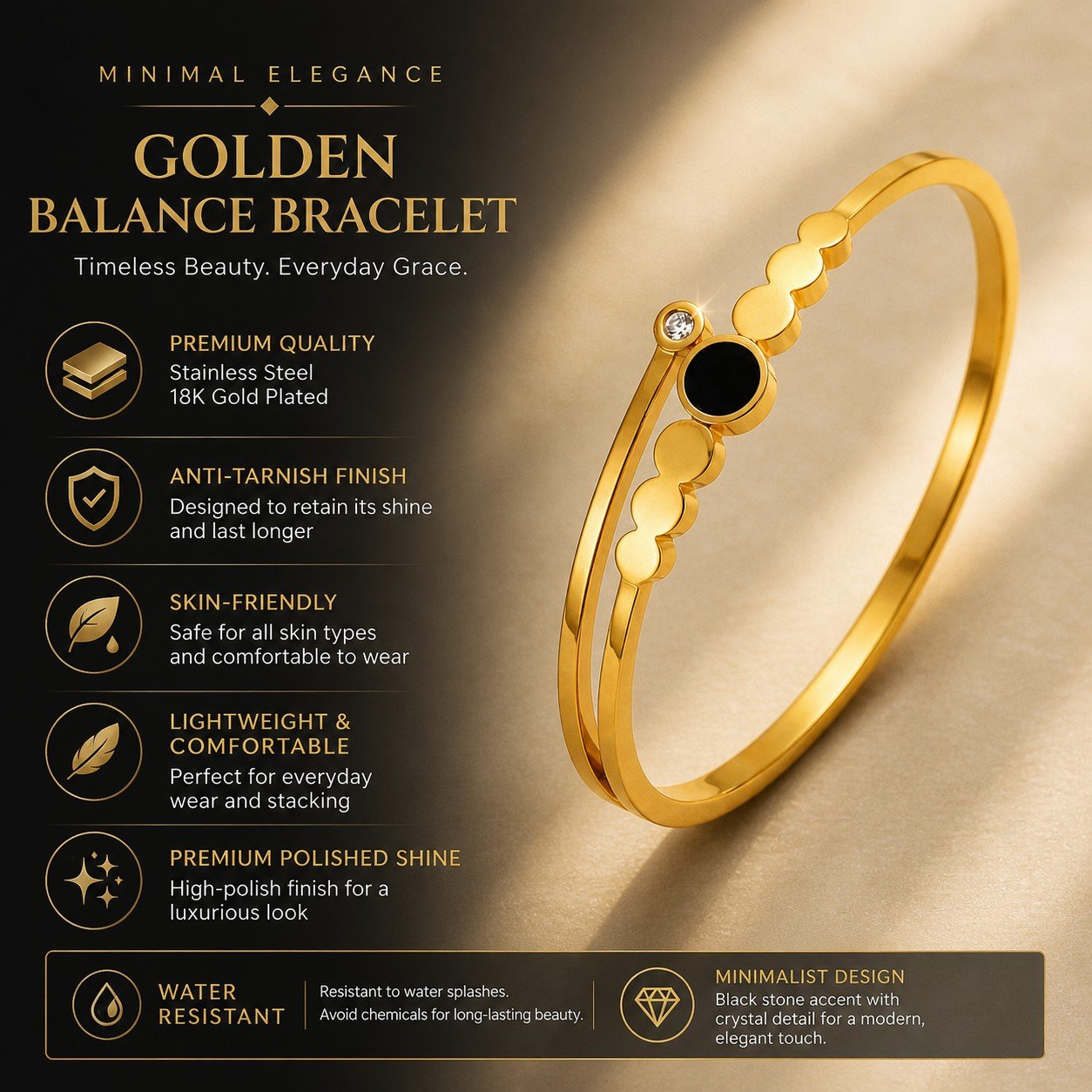 Rumbler Stainless Steel Gold Plated Bracelet - Image 3