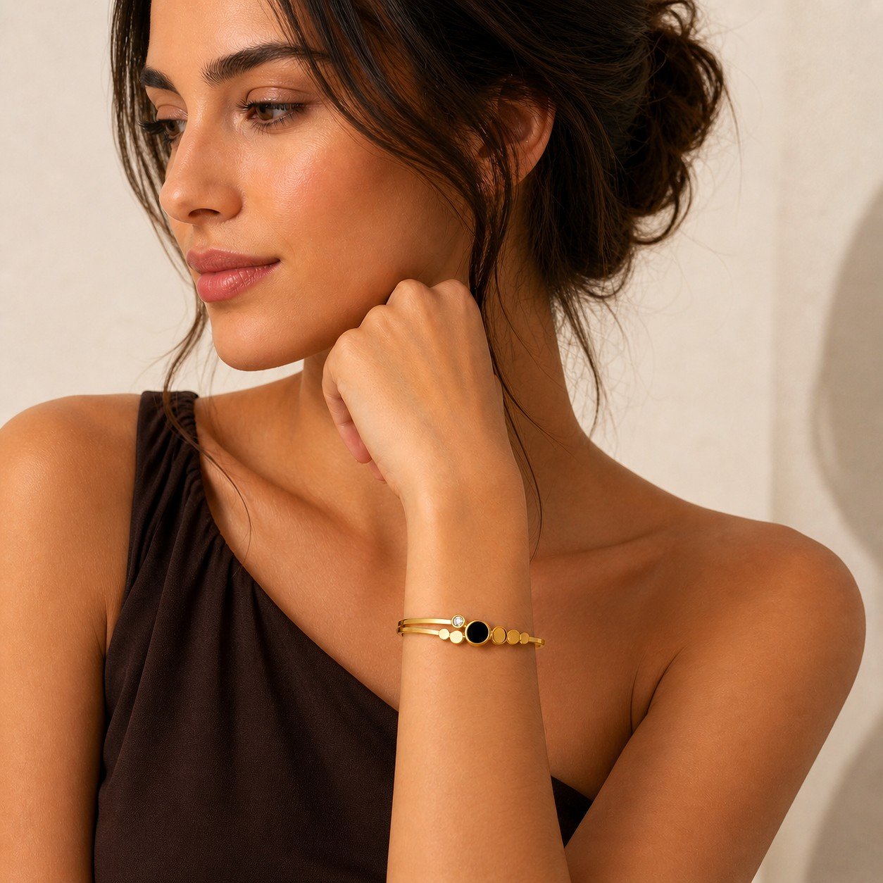 Rumbler Stainless Steel Gold Plated Bracelet - Image 2