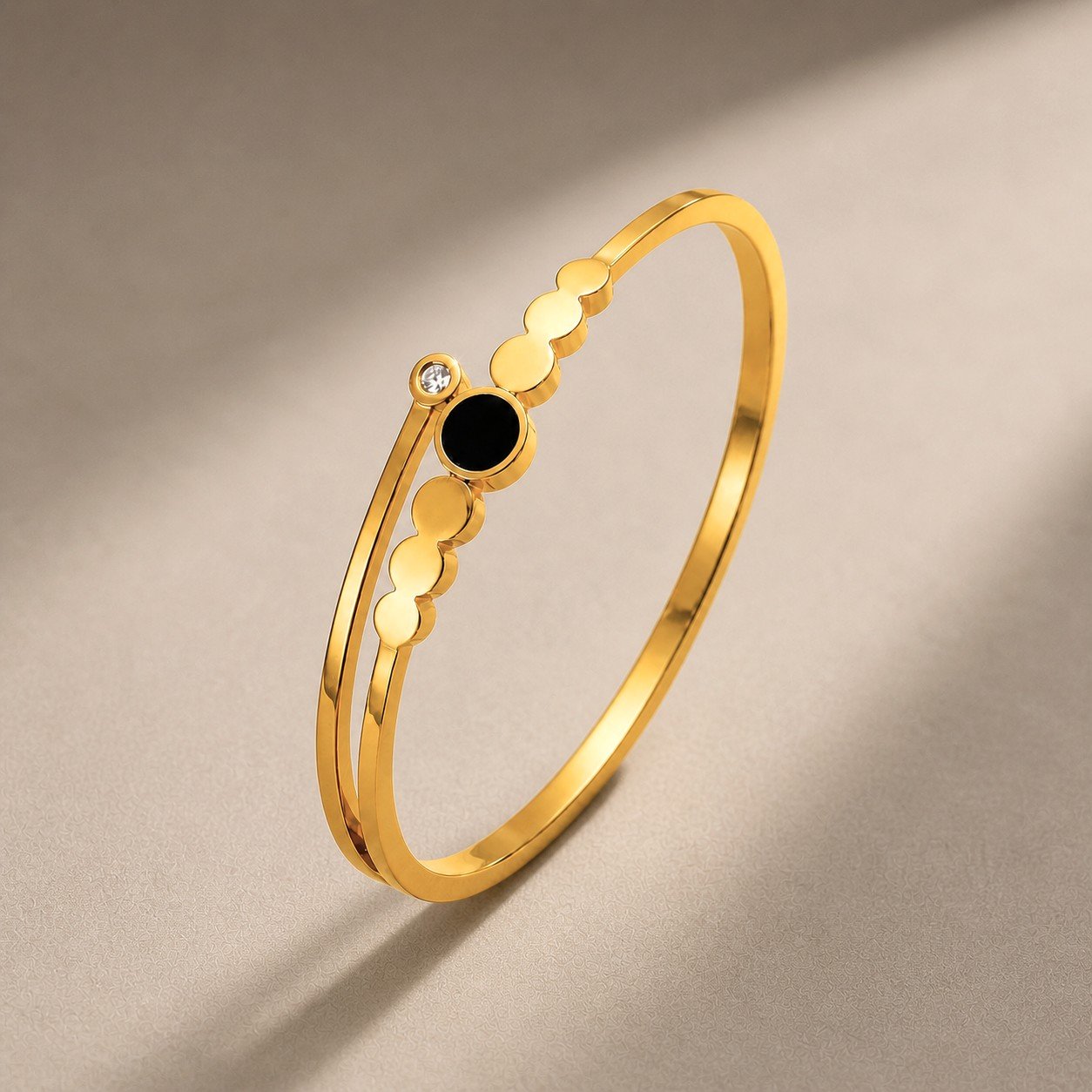 Rumbler Stainless Steel Gold Plated Bracelet