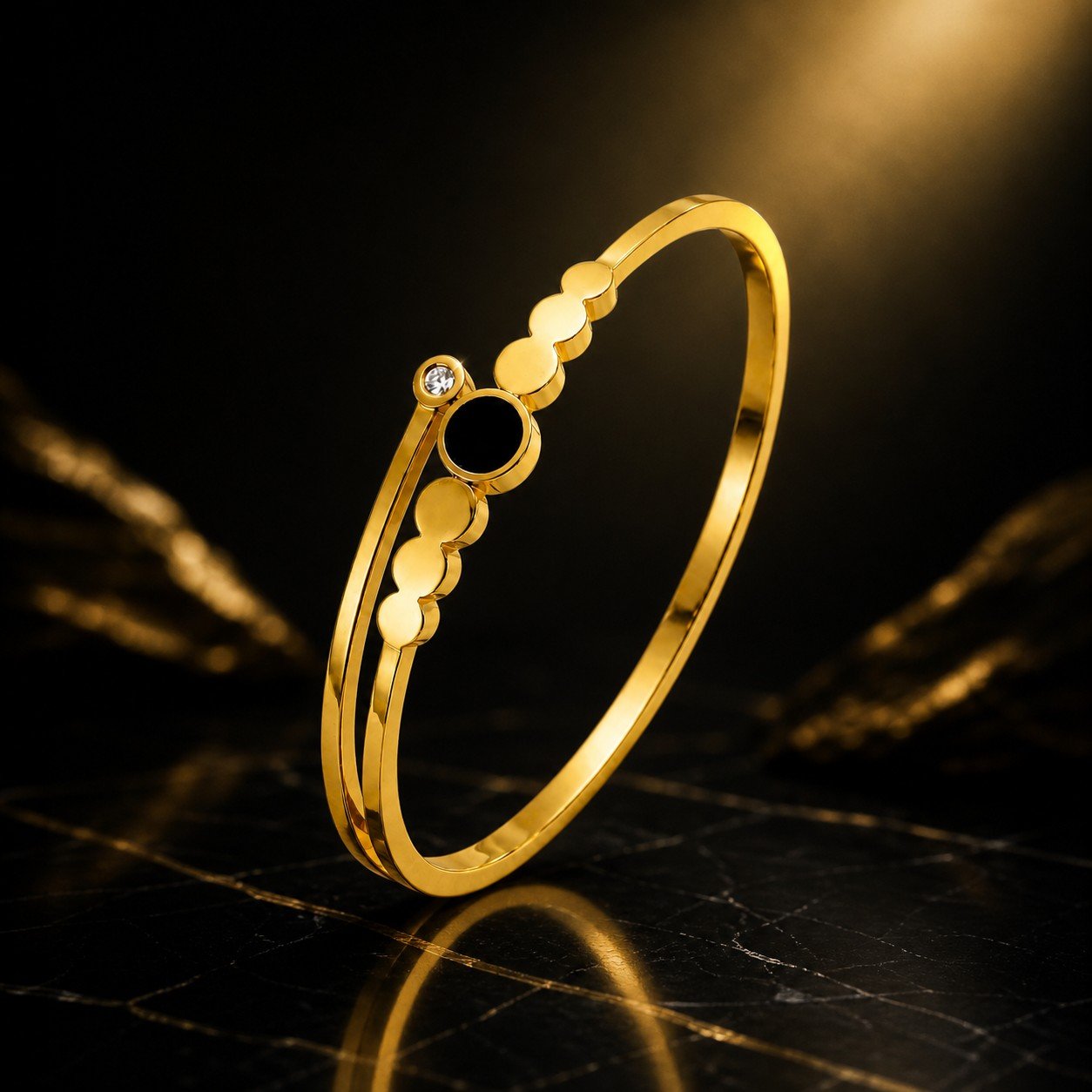 Rumbler Stainless Steel Gold Plated Bracelet - Image 4