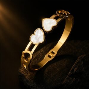 18kt Gold-Plated Cupidé Ivory Amour Cuff