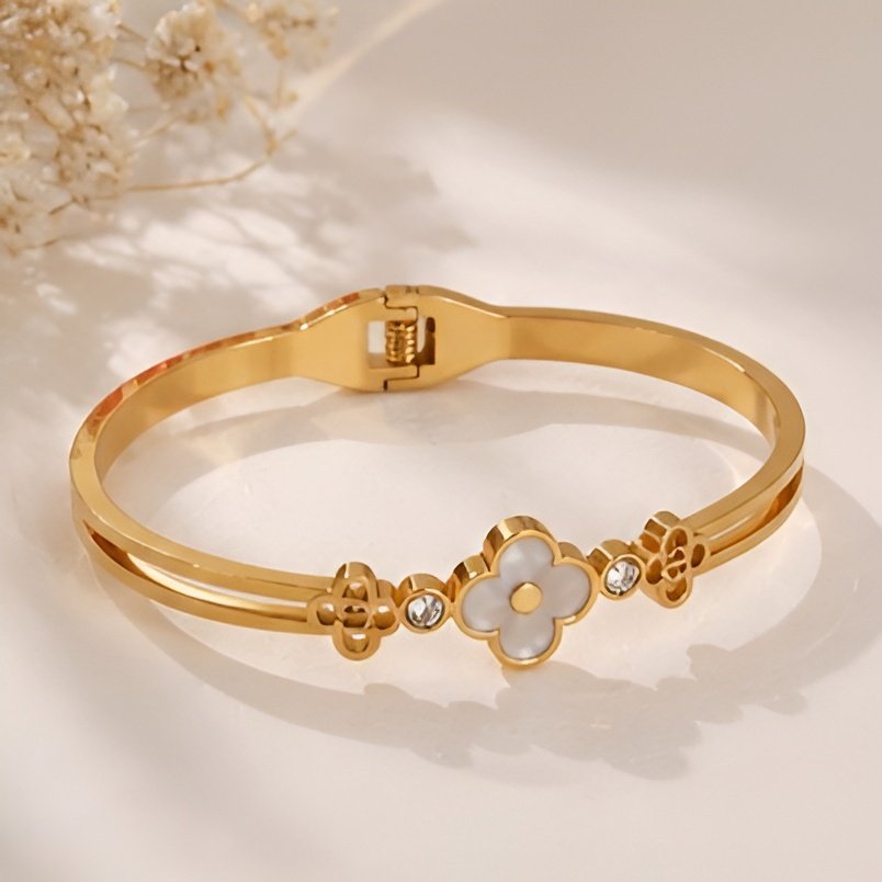 18kt Gold-Plated Elowen Floral Cuff - Image 2